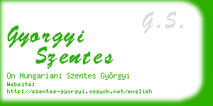 gyorgyi szentes business card